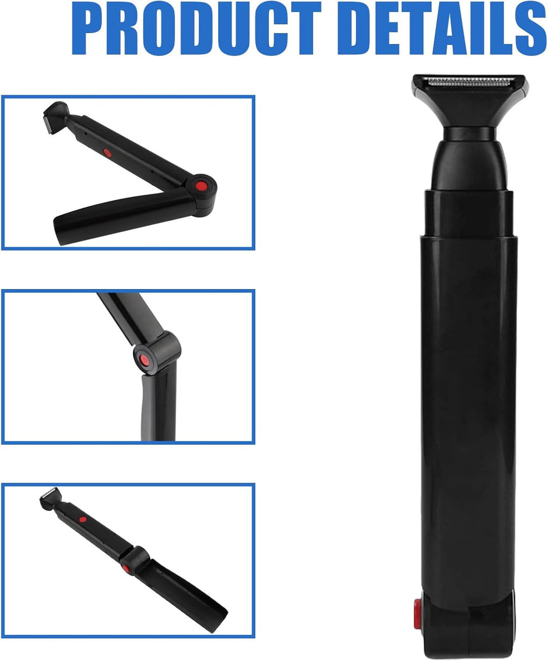 Elektrischer Rückenrasierer Herren, Körpertrimmer für Männer mit Langer Griff für Gesichts-, Arm-, K