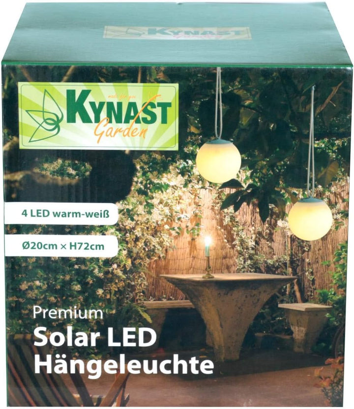 KYNAST Solar LED Hängekugelleuchte Ø 20 cm warmweiss