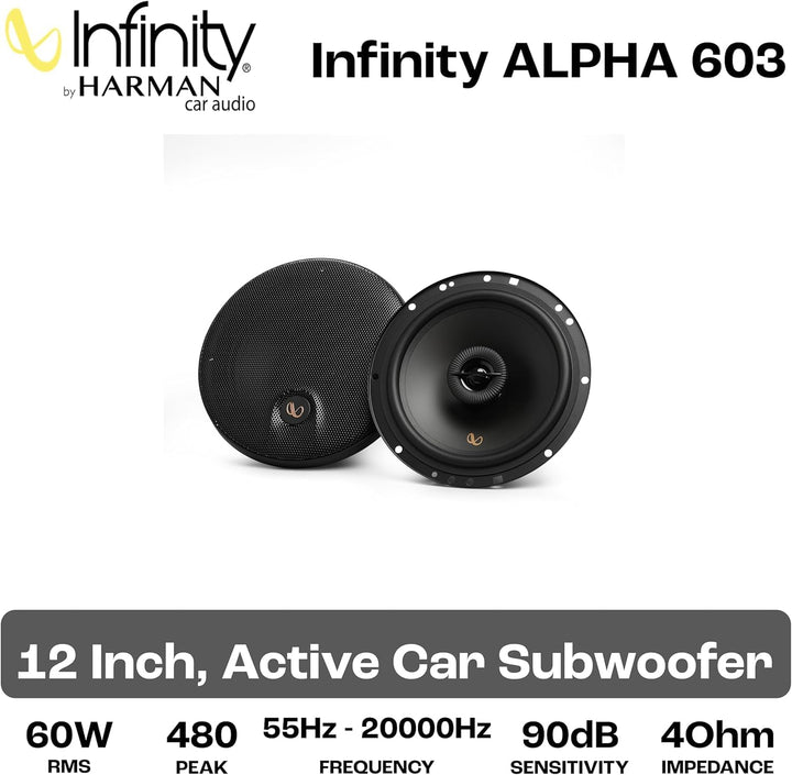 Infinity Alpha 603 2-Wege Koaxial Lautsprecher Auto 16,5cm, 6,5 Zoll, von Harman Kardon Car HiFi mit