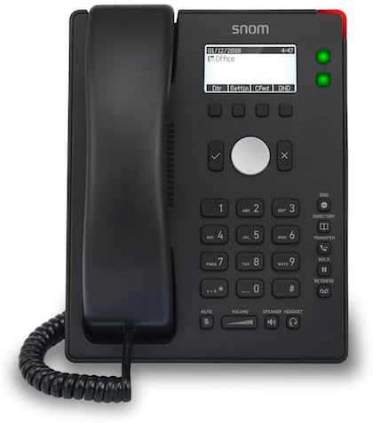 Snom D120 IP Telefon, SIP Tischtelefon, 2 SIP-Identitäten, PoE, Grafisches Display mit Hintergrundbe