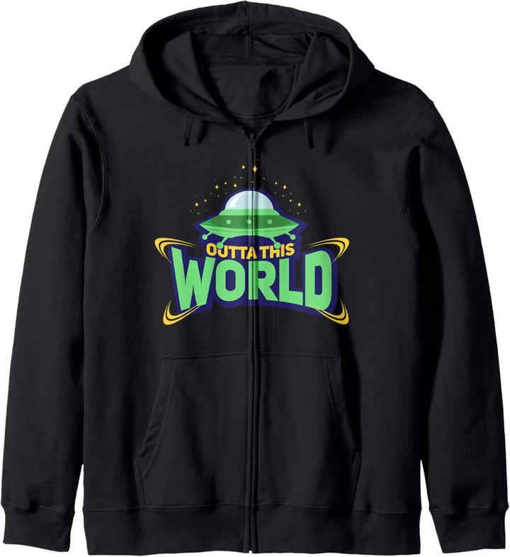 Outta This World - Space Ufo Raumschiff in Galaxy Funny Alien Kapuzenjacke