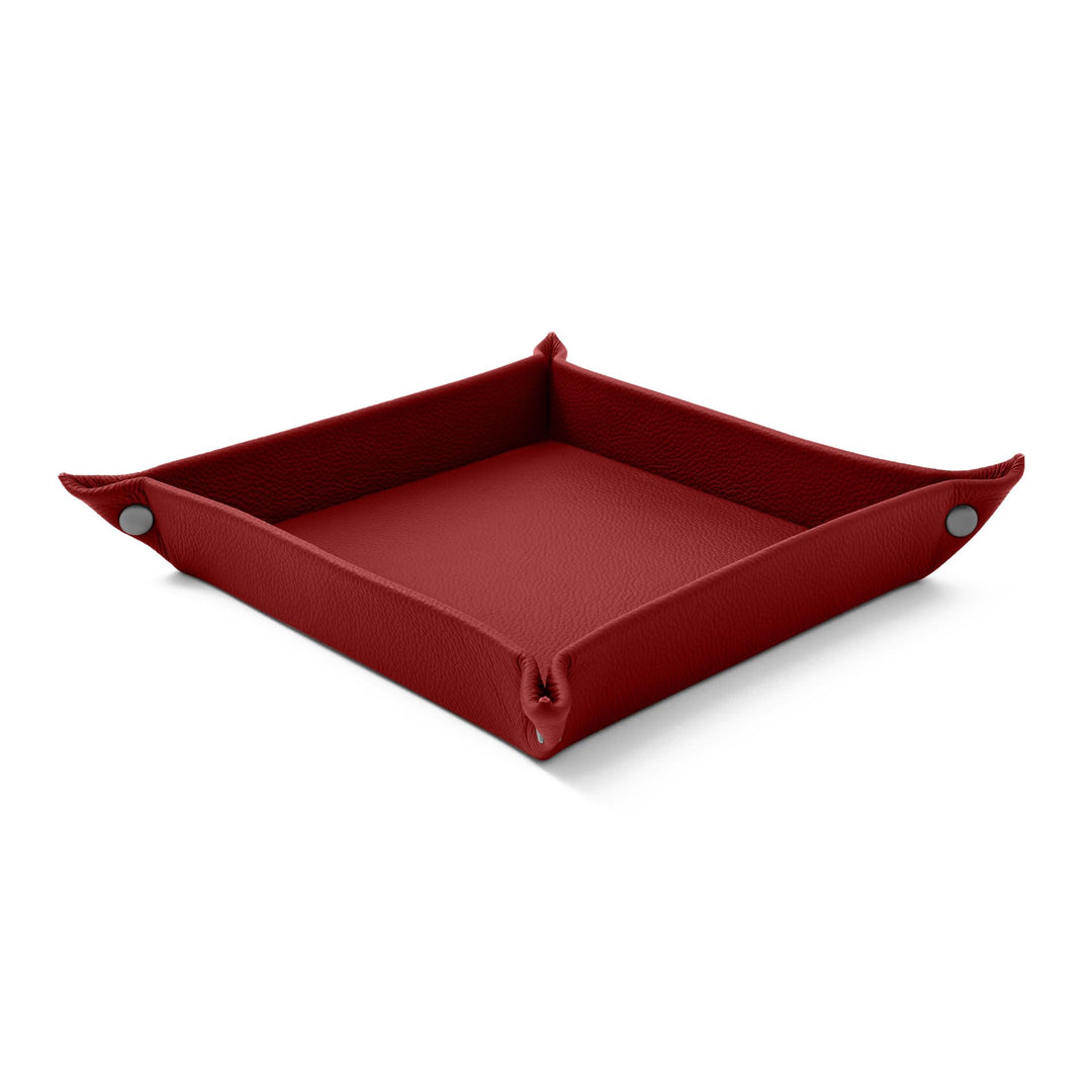 Eglooh - Iris - Taschenleerer aus echtem Leder Ferrari Rot - Schreibtisch-Organizer mit modernem Des