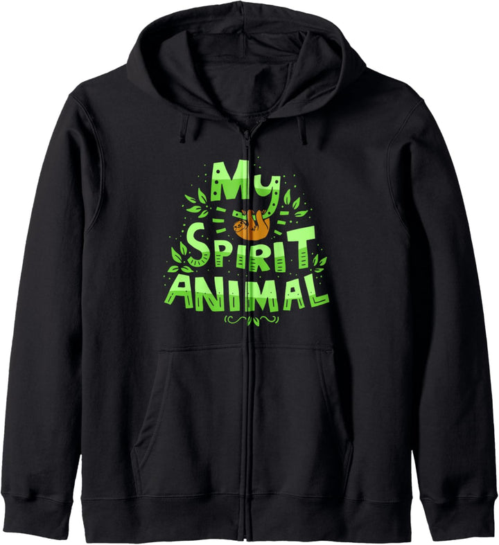 My Spirit Animal - Faultier Spruch - Tiere Kapuzenjacke