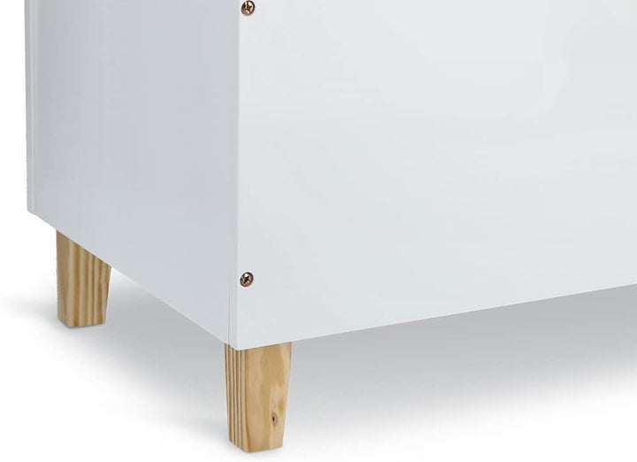 Zeller 13509 Kinder-Truhe "Wolke" mit Deckel, MDF/Kiefer, weiss, ca. 60 x 34,5 x 56 cm