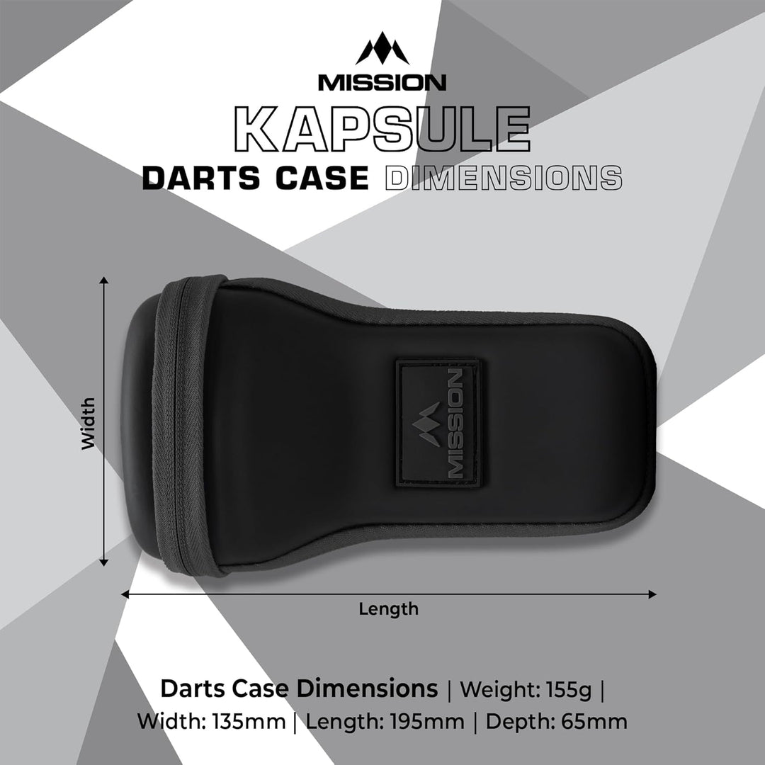 Mission Darts Kapsule EVA-Etui, mehrere Farboptionen, Dart-Etui, Aufbewahrungstasche., grau, Einheit