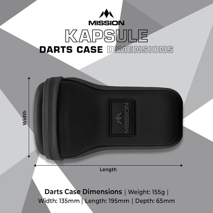 Mission Darts Kapsule EVA-Etui, mehrere Farboptionen, Dart-Etui, Aufbewahrungstasche., grau, Einheit