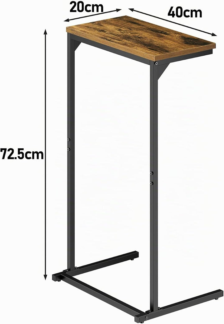 TUTOTAK C-förmiger Beistelltisch, kleiner Beistelltisch, 72,9 cm hoch, Couchtisch, Sofatisch, Wohnzi