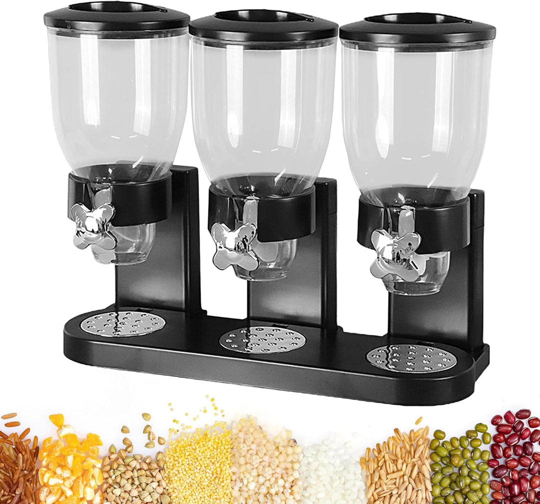 Generisch 2 L Müslispender Dreifach Cerealienspender Cornflakes Spender Müsli Dispenser, Getreidespe