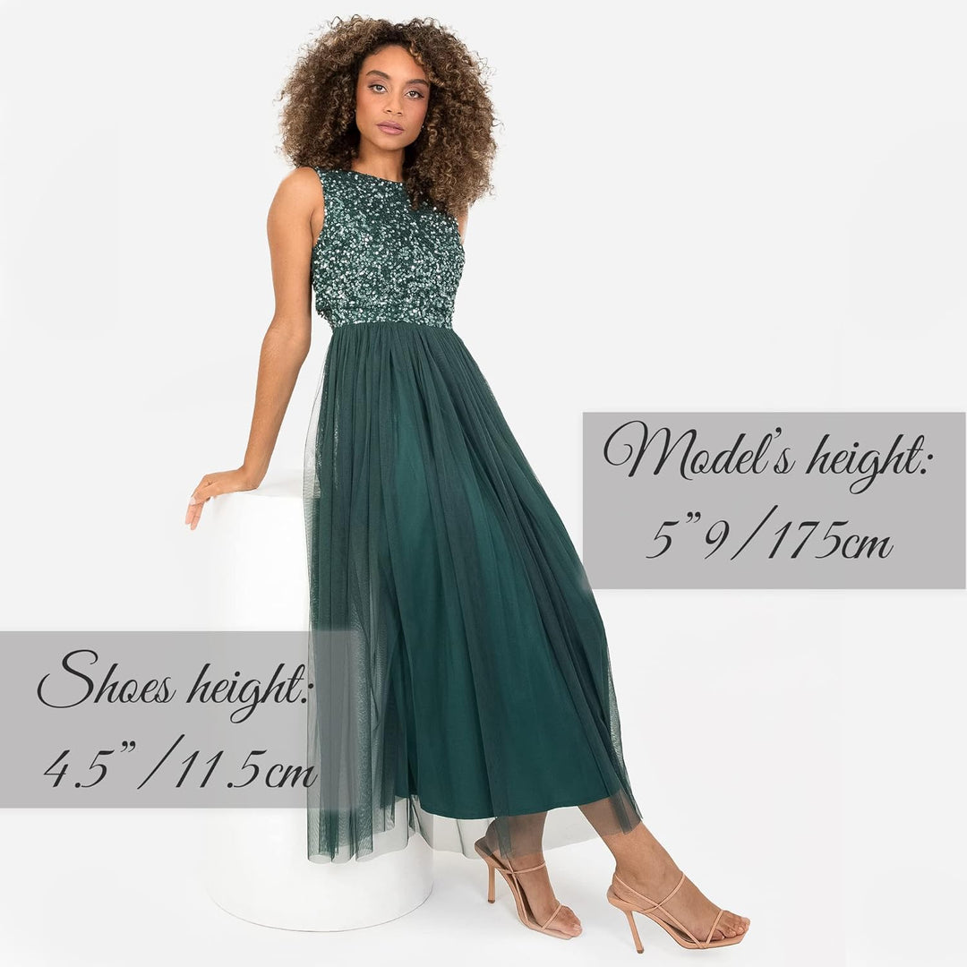 Maya Deluxe Damen Bridesmaid Dress Emerald Green 48, Emerald Green 48