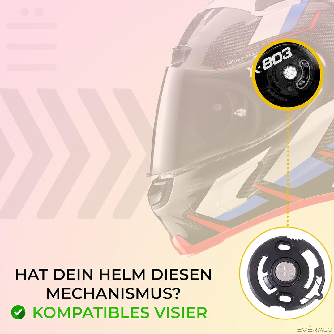 Everalo Kompatibel mit Xlite 802rr Visier - x803 - x802 - x802r - x702 - x661 - x603 - xsf 02 - Helm