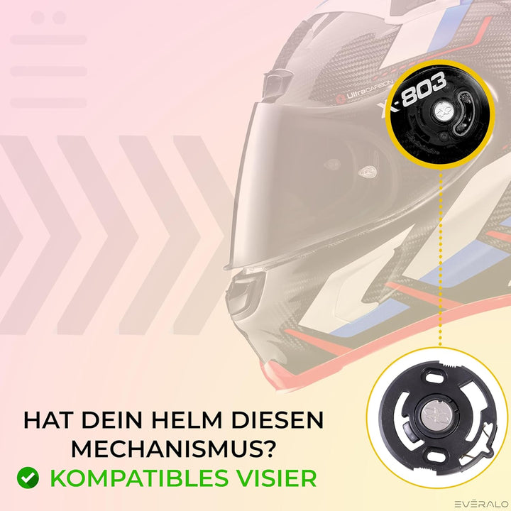 Everalo Kompatibel mit Xlite 802rr Visier - x803 - x802 - x802r - x702 - x661 - x603 - xsf 02 - Helm