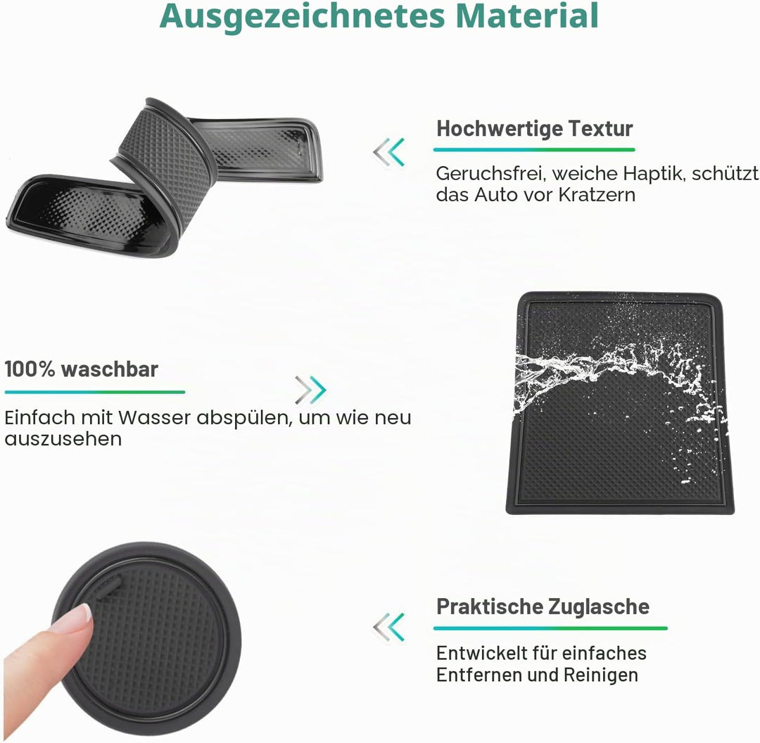 GAFAT Renaul-t Captur 2 2020-2022 2023 Antirutschmatten, Captur 2 Gummimatten, Mittelkonsole Getränk