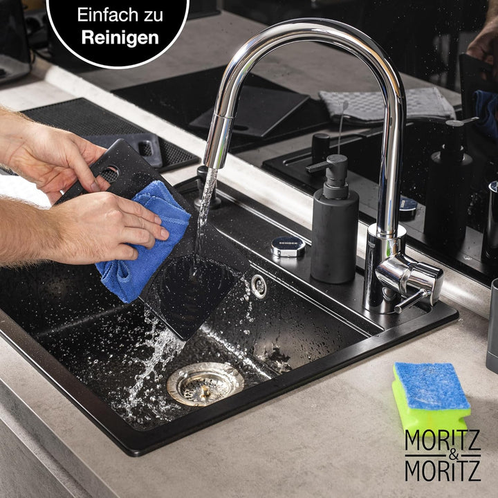 Moritz & Moritz 4x Schneidebrett Kunststoff Set in Granit Optik - 25 x 15 cm - Schneidebretter BPA f
