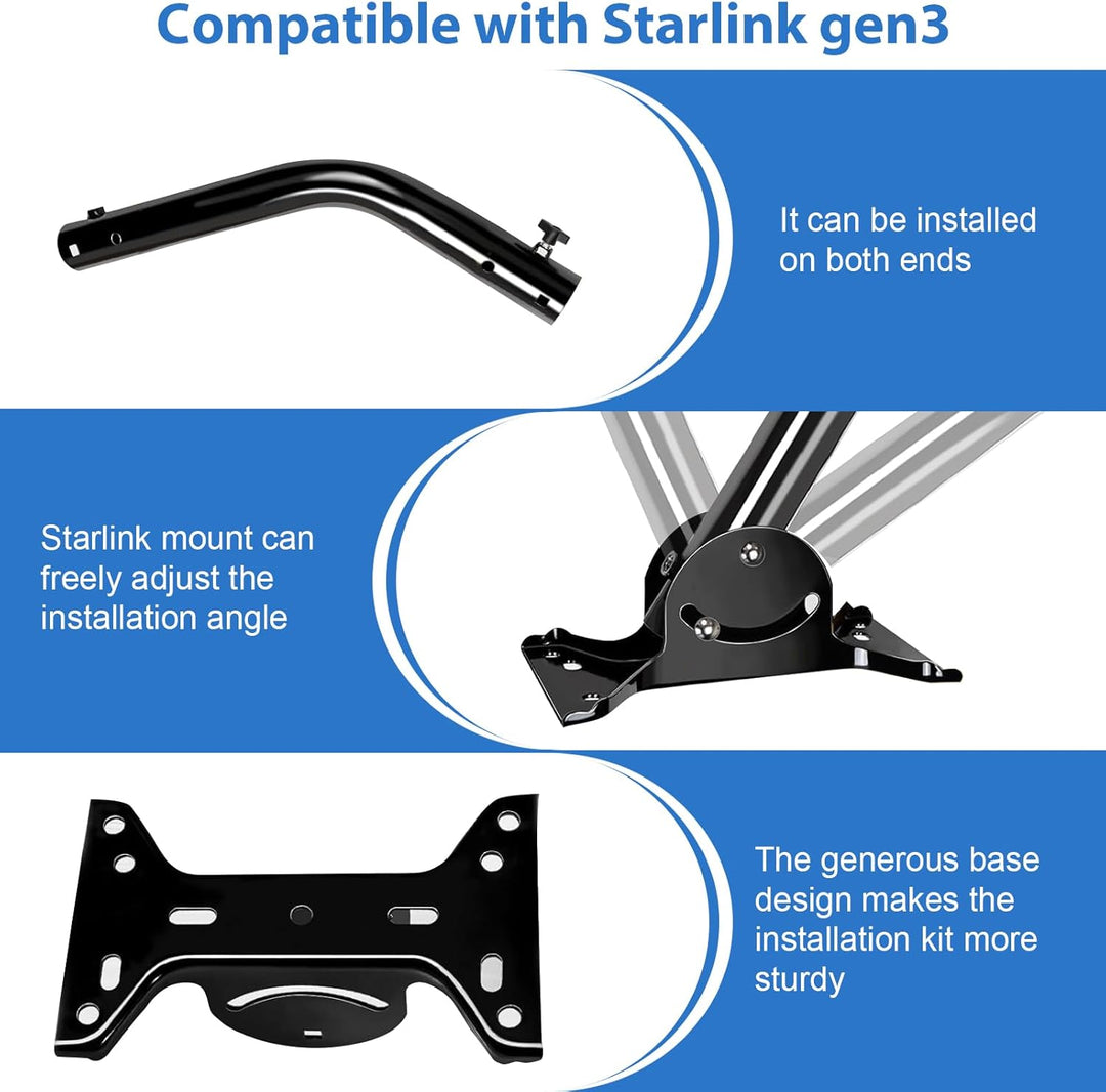 Halterung kompatibel mit Starlink V3, lange Wandhalterung kompatibel mit Starlink V3, Dachhalterung