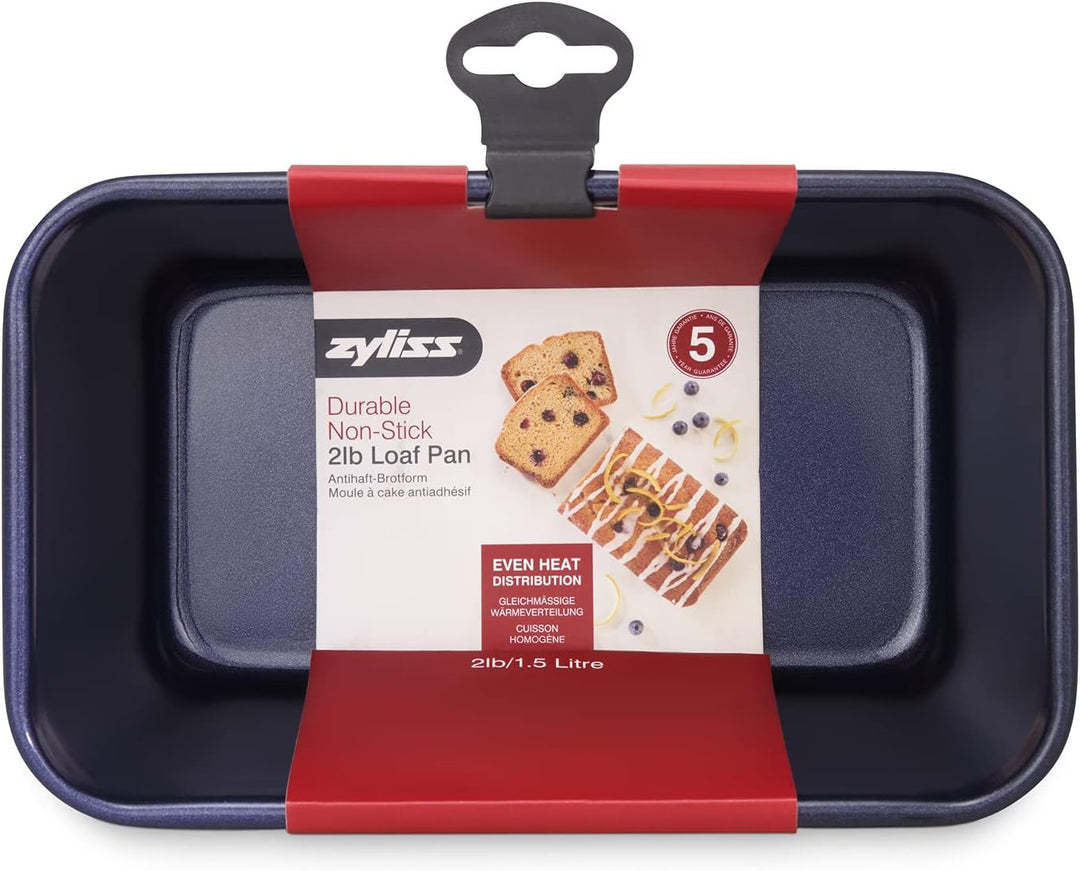 Zyliss E980199 Brotbackform, Antihaftbeschichtung, Carbonstahl, Dunkelblau, Ideal Zum Brotbacken, Br
