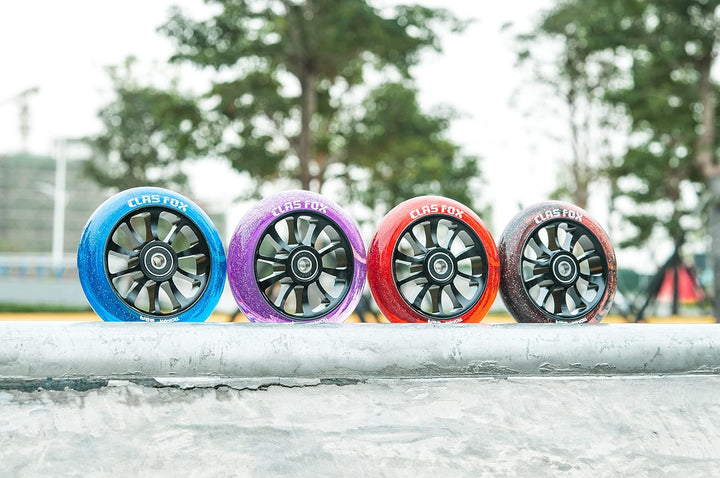 Pro Stunt Scooter Rollen Roller Räder Wheels 100mm EIN Paar mit ABEC-9 Kugellager CNC Metallkern(2 s