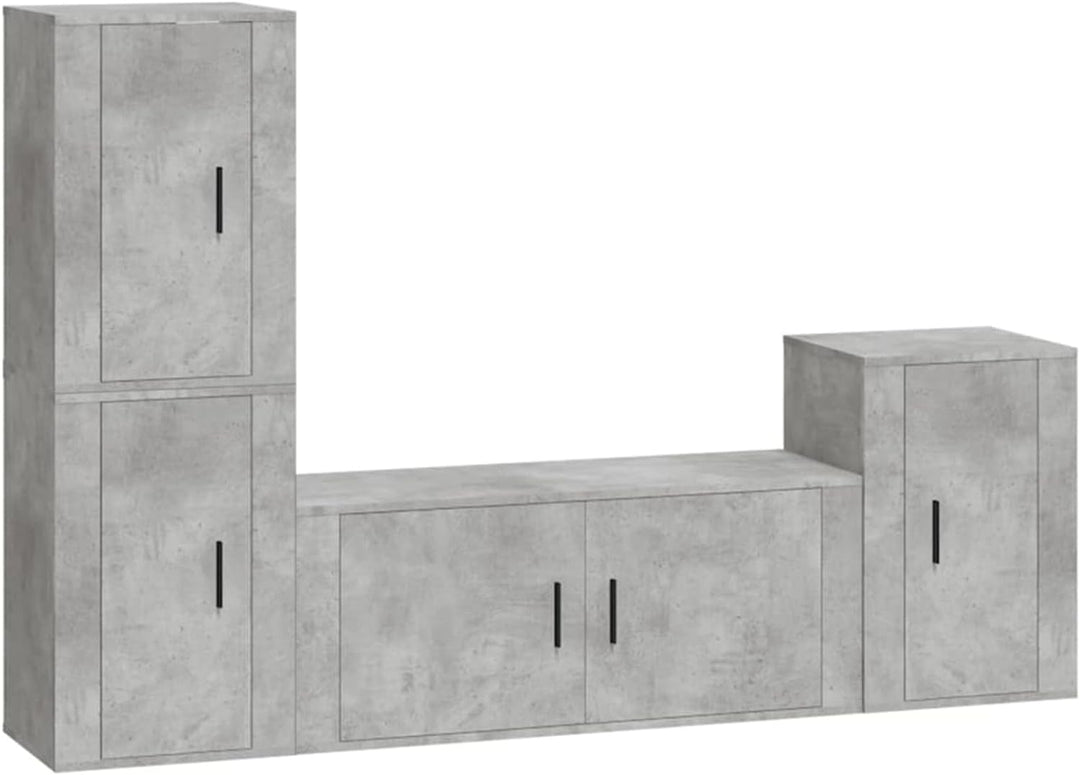 Tidyard 4-tlg.Hängeschrank Hängend Wohnwand,TV-Schrank Wandschrank Lowboard,TV-Bank Fernsehschrank,F