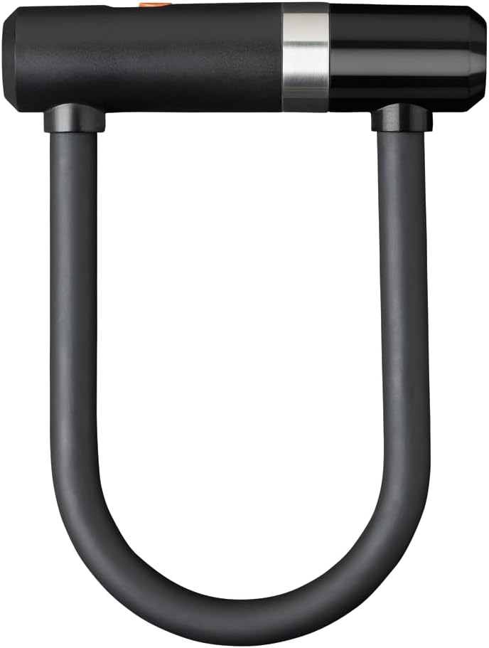 AXA Newton 150 Bügelschloss – Länge 15 cm – mit Schlaufenkabel – Kabellänge 100 cm – Sicherheitsstuf