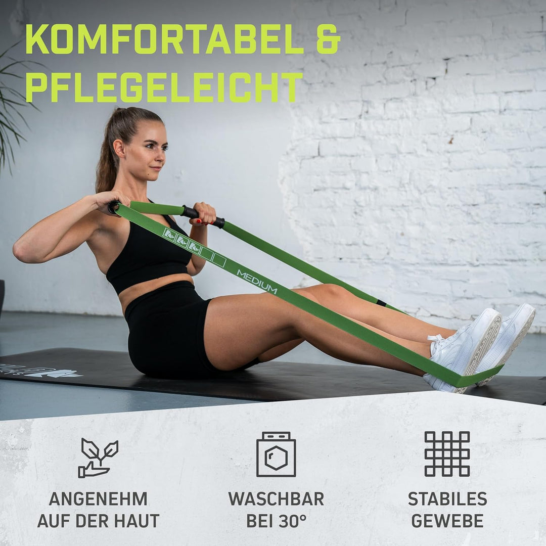 Wild Instincts® Fitnessbänder aus Stoff/Widerstandsbänder Lang/Gymnastikband Stoff/Fitnessbänder Lan