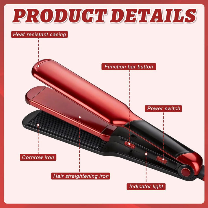 2 in 1 Glätteisen Kreppeisen, Pengrity Crimper Hair, Haarglätter, Schnellaufheizung, Haar Glätteisen