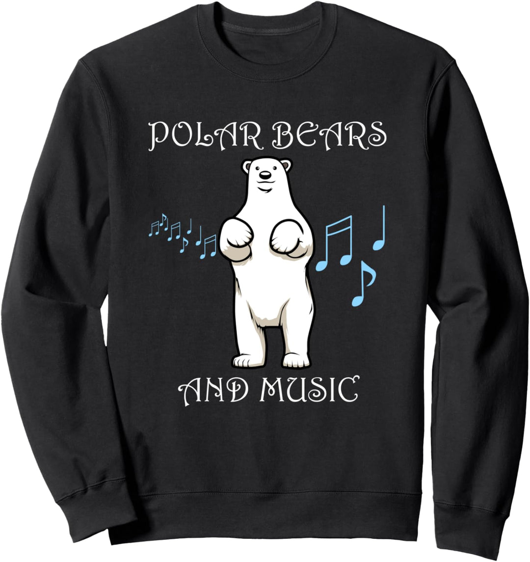 Eisbären und Musiknoten Musikantenschlüssel-Bär Sweatshirt