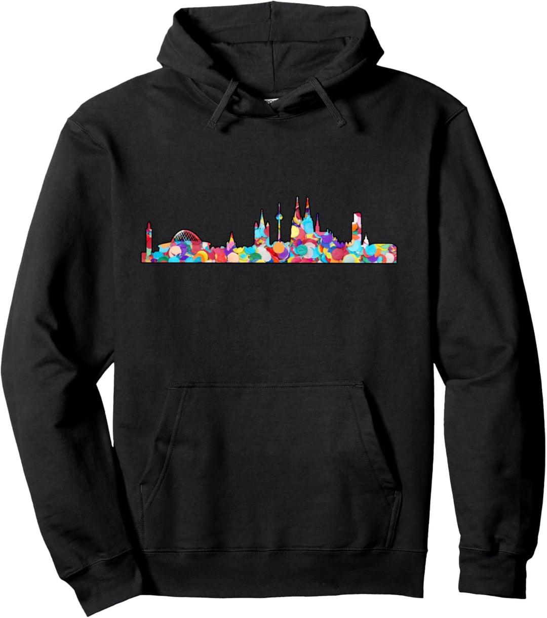Cooles Kölner Skyline Konfetti Karneval Kölle Alaaf Kostüm Pullover Hoodie