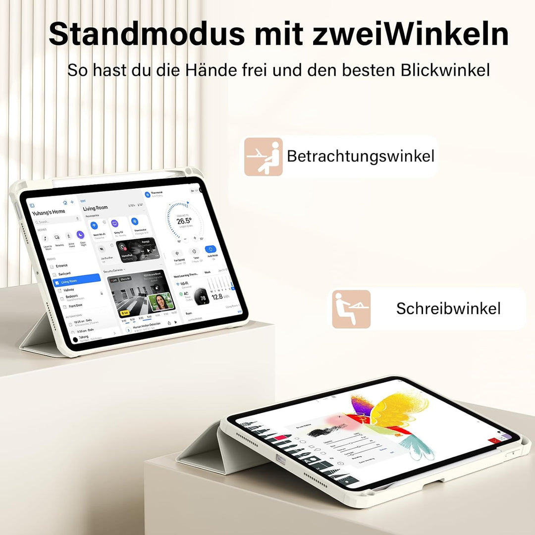 Hülle für iPad Air 11 Zoll M4/M3/M2 (2026/2025/2024) 8./7./6. Gen, Hülle mit Stifthalter für iPad Ai