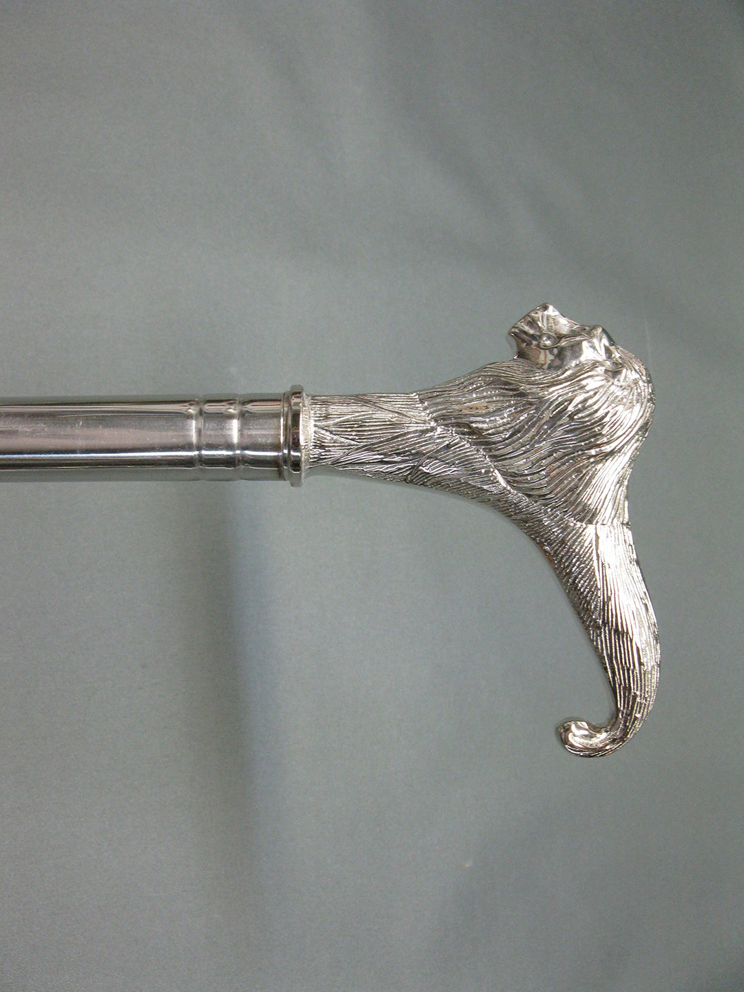 Edelstahl Gehstock Spazierstock Wanderstock 96 cm Löwe mit Metall Griff Steampunk Walking Stick