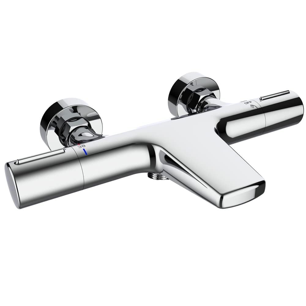 ONECE Thermostat Duscharmatur für Badewanne und Dusche, Badewannenarmatur mit Wasserfall Auslauf, Th