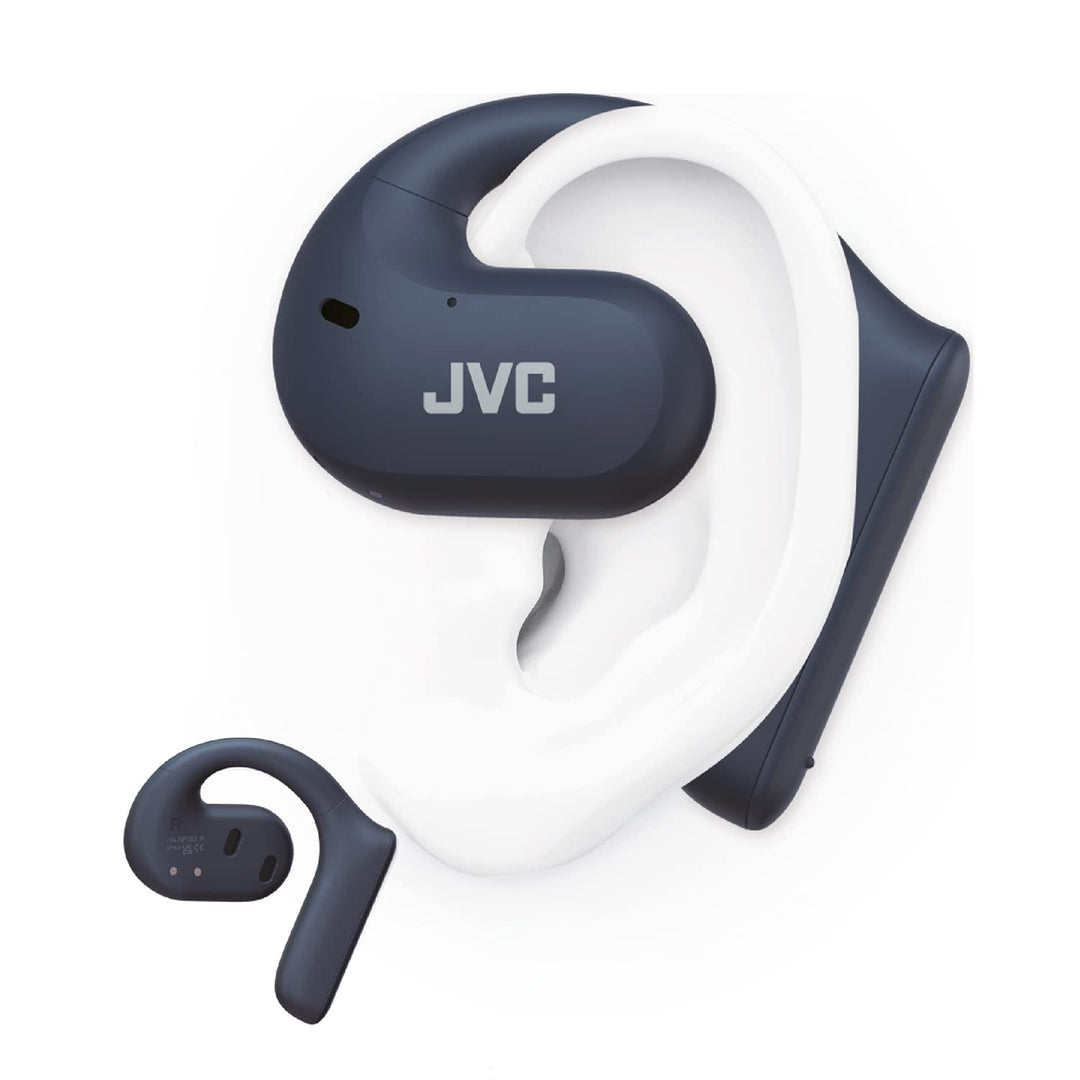 JVC Nearphones HA-NP35T-A, True Wireless Earbuds, Open Ear Design, Noise Cancelling, IPX4, Mikrofon-