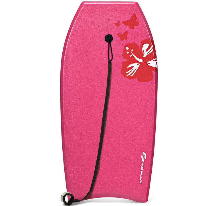 DREAMADE Bodyboard mit 90 cm Sicherheitsleine, bis zu 85kg belastbar, Surfbrett aus XPE &amp; HDPE &amp;EPS,