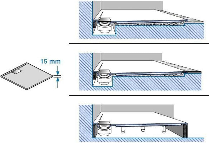 Villeroy & Boch Architectura Duschwanne Plaza Blanco, 900 mm x 900 mm x 17 mm, 11 kg
