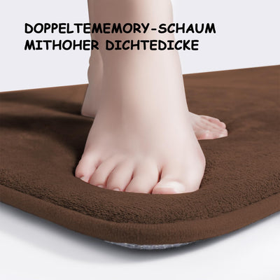 chakme 2 Teilig Ultra Dicke Badematte Memoryschaum rutschfest, Luxus Badezimmerteppich Badematten Ba
