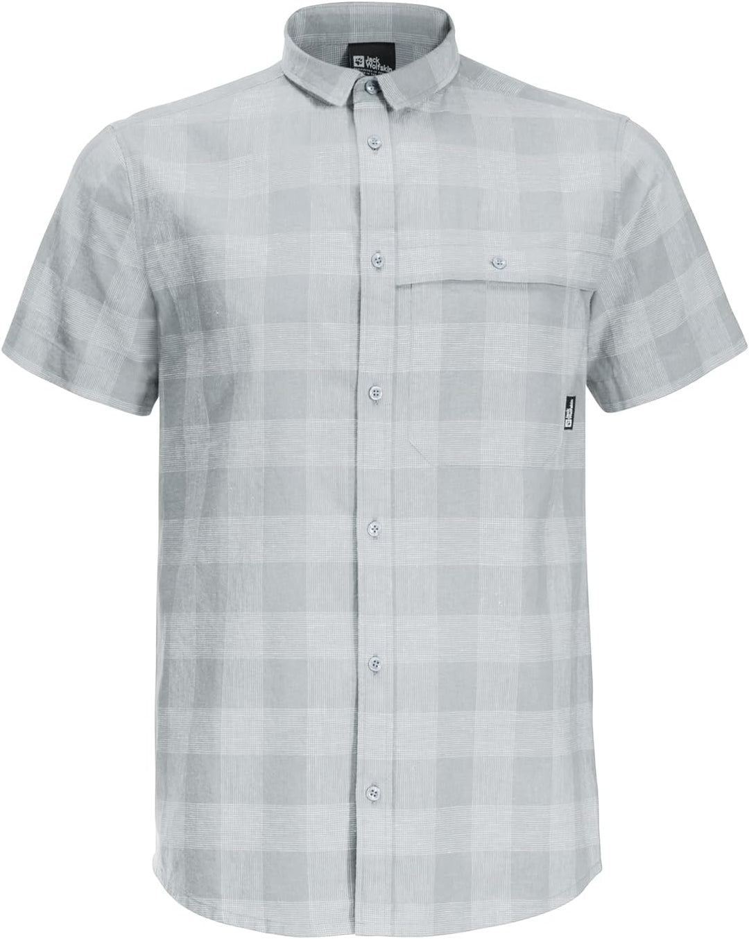 Jack Wolfskin Herren Highlands M Shirt Shortsleeve M Soft Blue Check, M Soft Blue Check