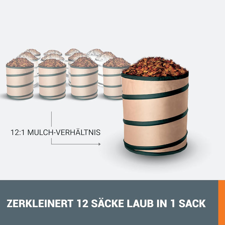 WORX WG583E.9 Akku-Laubbläser/Laubsauger 40V(2x20V) - 2 in 1 zum Laub Zusammenkehren & Aufsaugen - 3