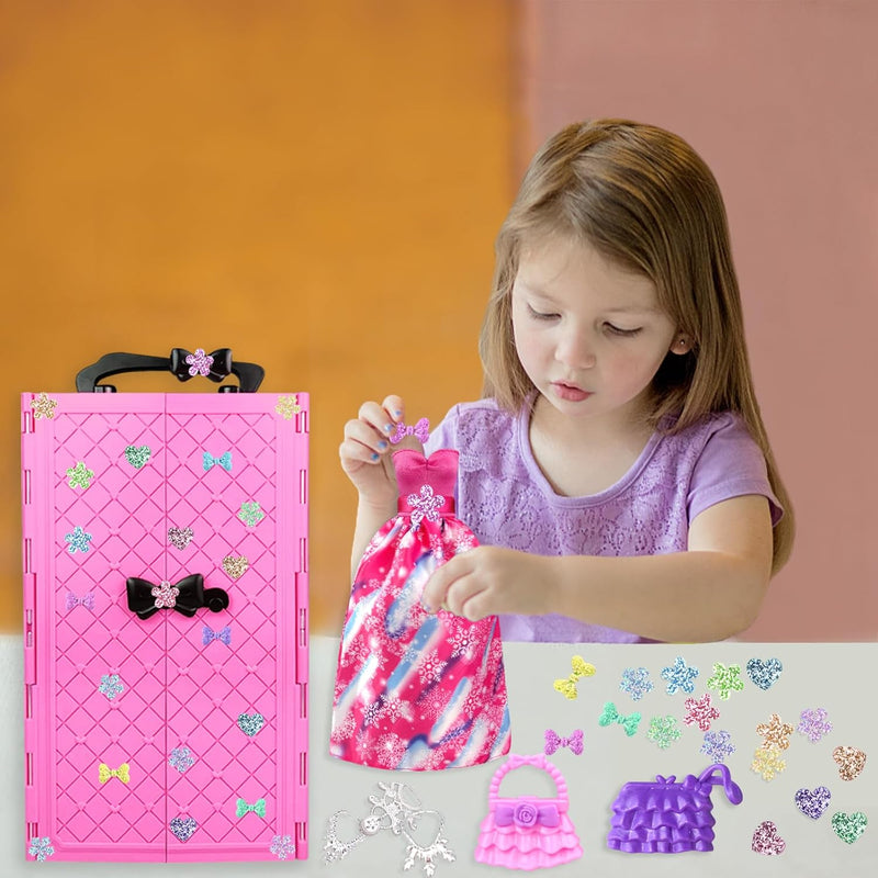 92 Stück Kleidung Schmuck Zubehör für Puppen Kleiderschrank für 11,5 Zoll Puppe - Modedesign Puppen