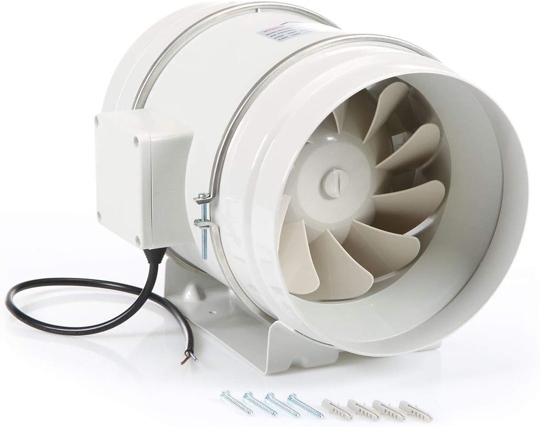 STERR Rohrventilator DFA200 Kanalventilator 200 mm / 8'' - Industrieventilator Niedriger Energieverb