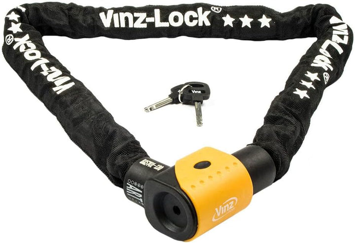 VINZ Jannu Kettenschloss ø10mm | ART 3 Zertifikat | Schloss für Roller E-Scooter Motorrad Moped E-Bi