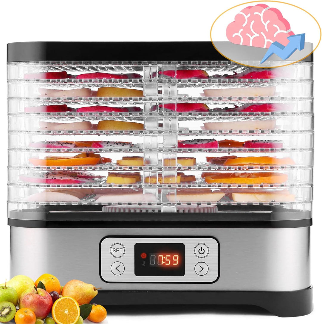 Hopekings Dörrgerät für Lebensmittel, 5 Etagen, Dehydrator für Obst und Gemüse, 250 W, einstellbarer