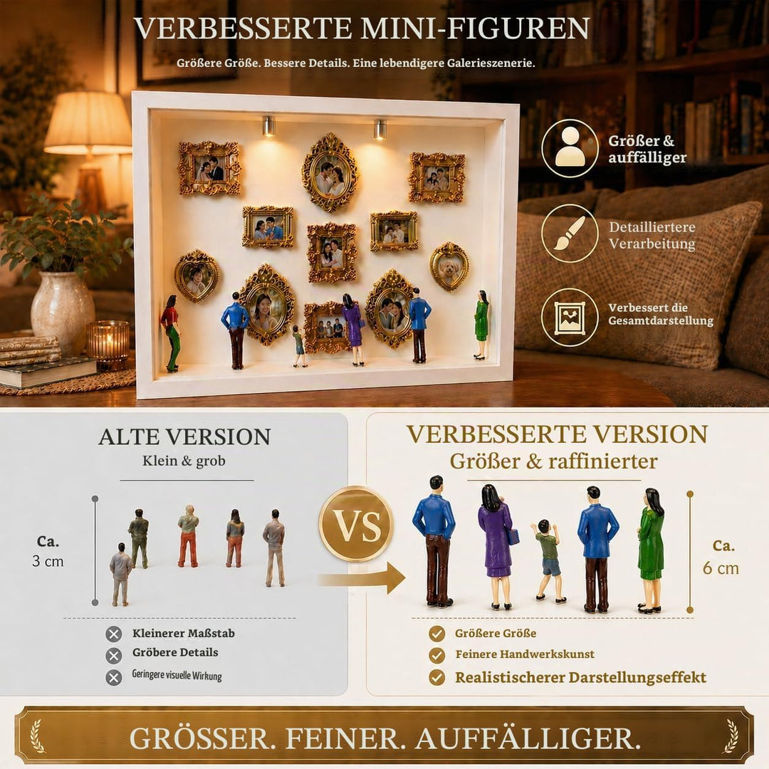 DIY Mini Museum Silhouette Box, DIY Mini Museum Bilderrahmen, Mini Bilderrahmen Vintage, Set mit 11