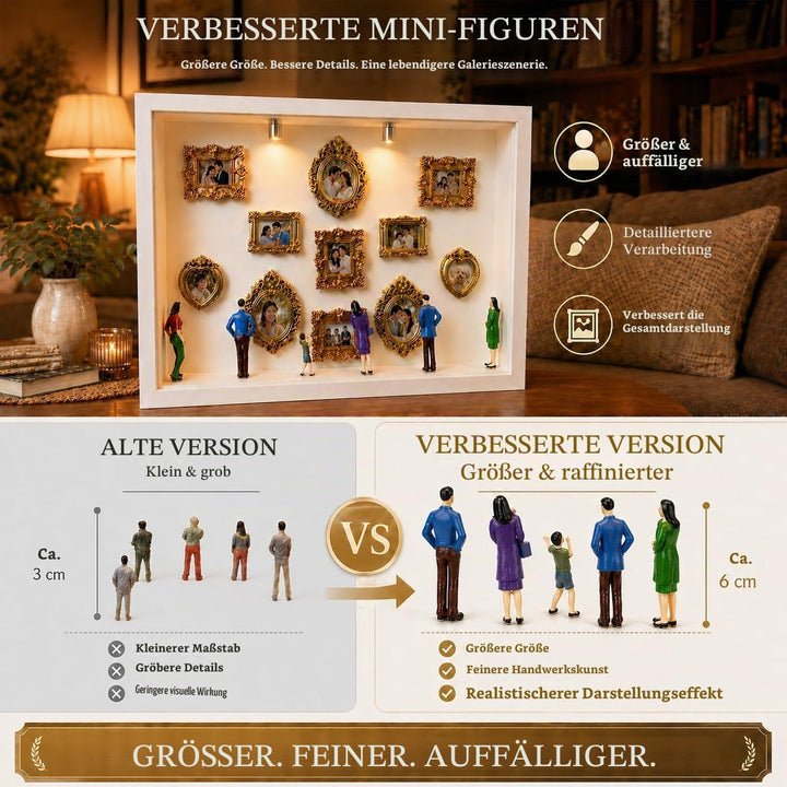 DIY Mini Museum Silhouette Box, DIY Mini Museum Bilderrahmen, Mini Bilderrahmen Vintage, Set mit 11