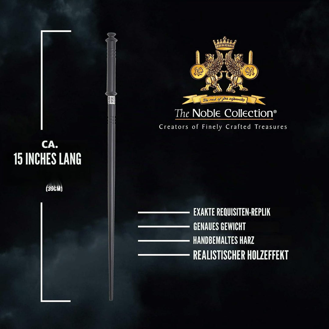 The Noble Collection - Yaxley Character Wand - 15in (39cm) Long Quality Wizarding World Wand with Na