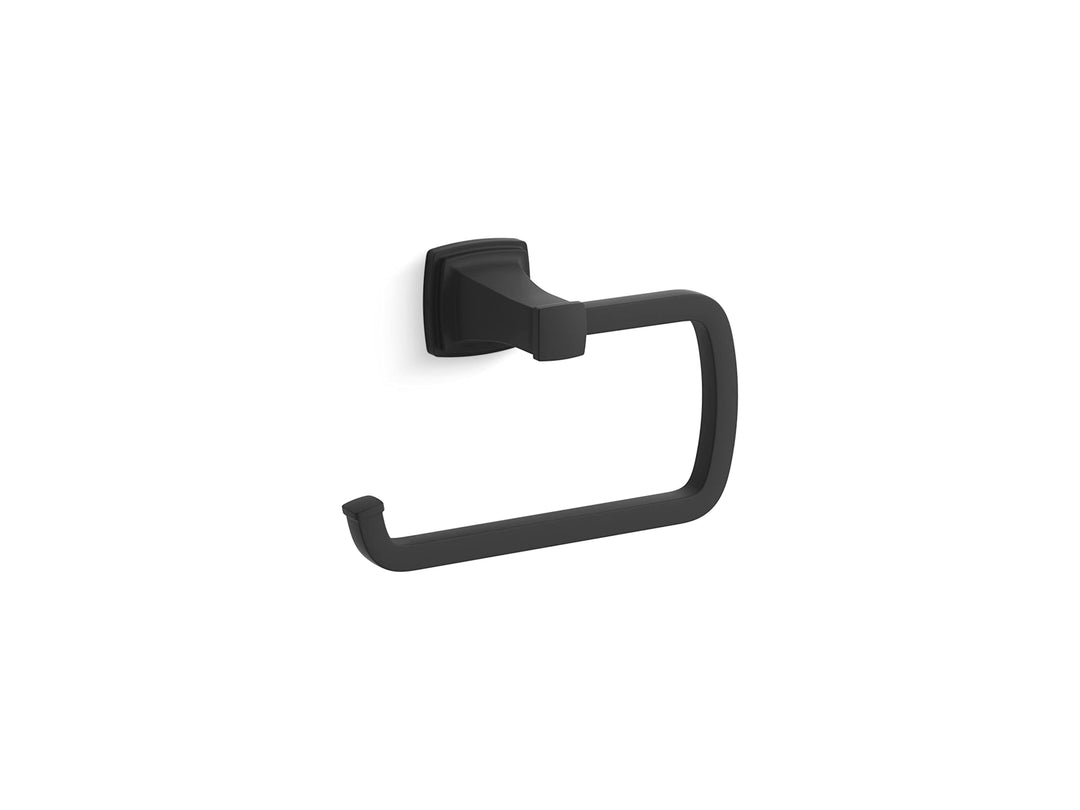 Kohler 27412-BL RIFF Handtuchring, Mattschwarz Handtuchring Mattes Schwarz, Handtuchring Mattes Schw