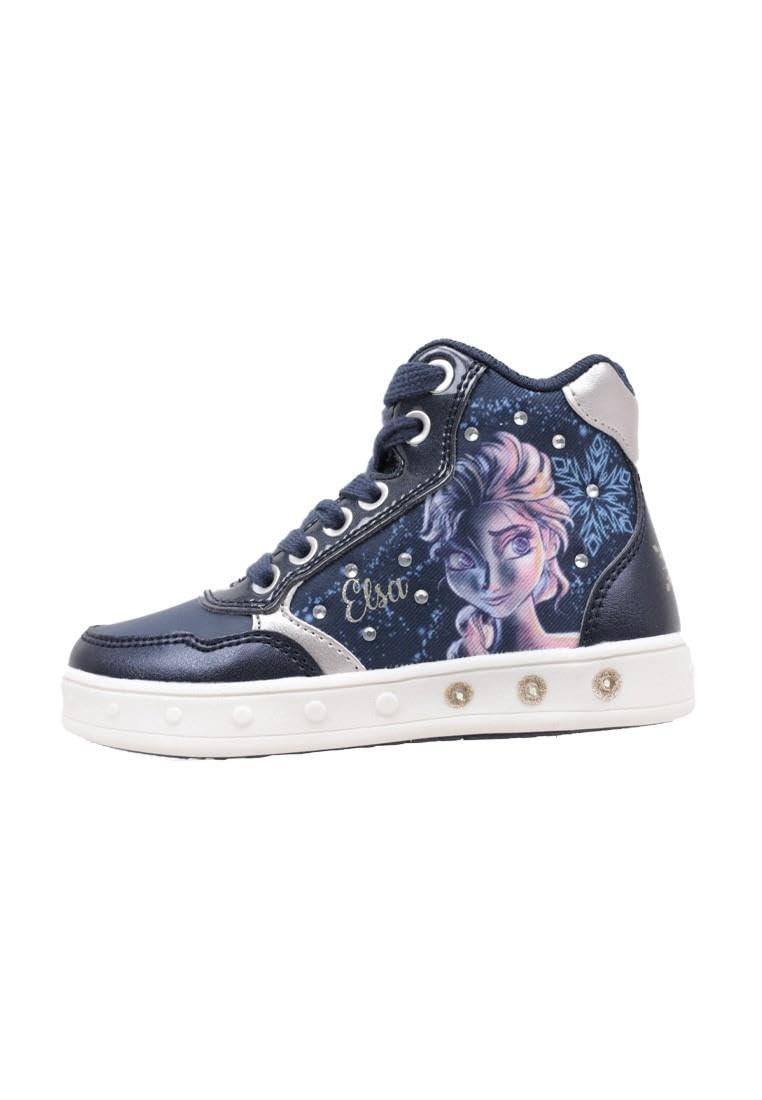 Geox Mädchen J Skylin Girl E Sneakers 34 EU Navy Platinum, 34 EU Navy Platinum