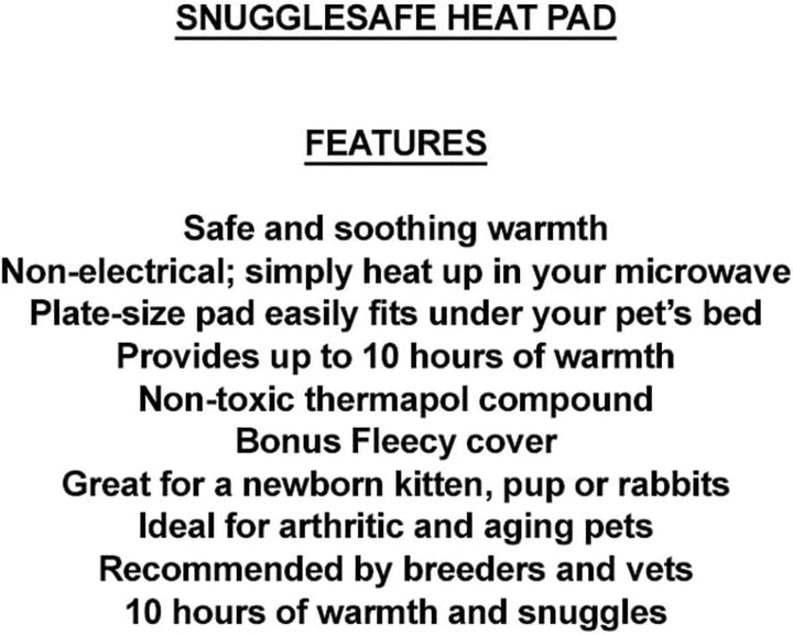 SnuggleSafe Hund Wärmeplatte mit Fleecebezug, kabellos (farblich sortiert), aus Polyethylen