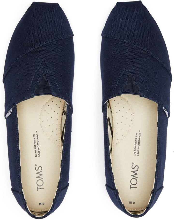 TOMS Herren Alpargata aus Recycelter Baumwolle Flache Slipper 39 EU Navy, 39 EU Navy