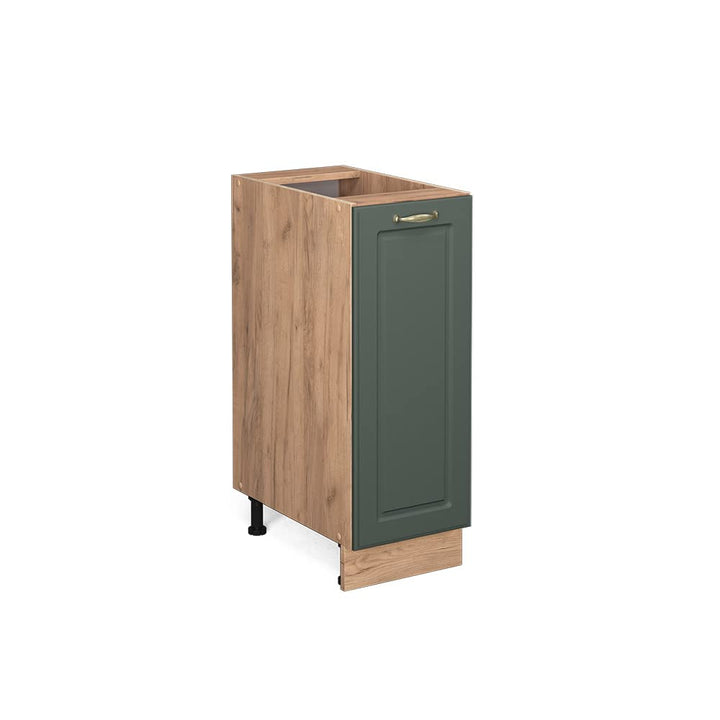 Vicco Apothekerschrank Fame-Line, Grün-Gold Landhaus/Goldkraft Eiche, 30 cm ohne Arbeitsplatte Grün-