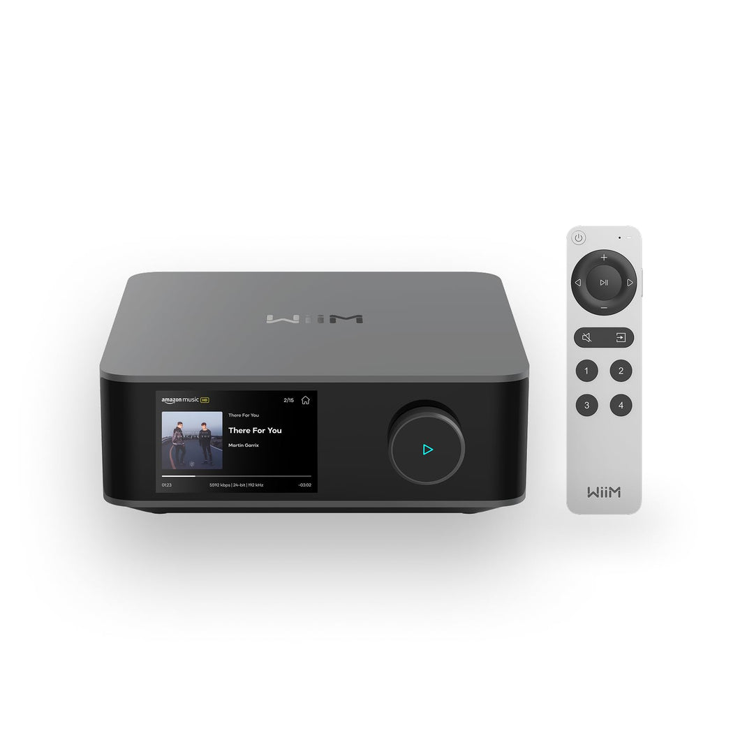 WiiM Amp Ultra mit Voice Remote 2 | 100W Streaming-Verstärker mit ESS ES9039Q2M DAC & Dual TI TPA325
