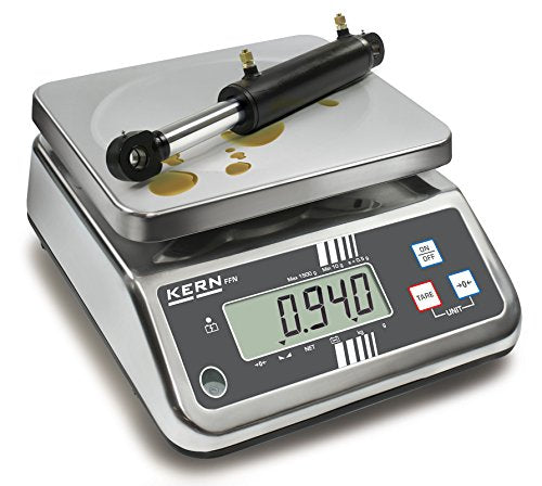 KERN Edelstahl IP-Geschützte Tischwaage, Robuste, IP65 Schutzklasse, 15kg Wägebereich, Ablesbarkeit