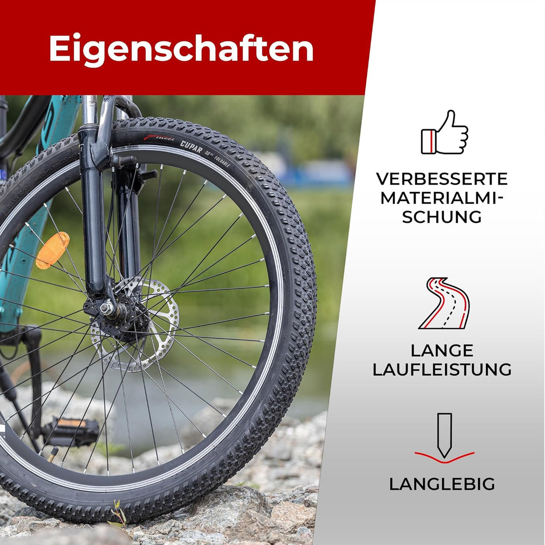 Fincci Fahrradreifen 26 x 2.125 Zoll 57-559 Fahrradmantel Faltbar Reifen für MTB Mountainbike Hybrid
